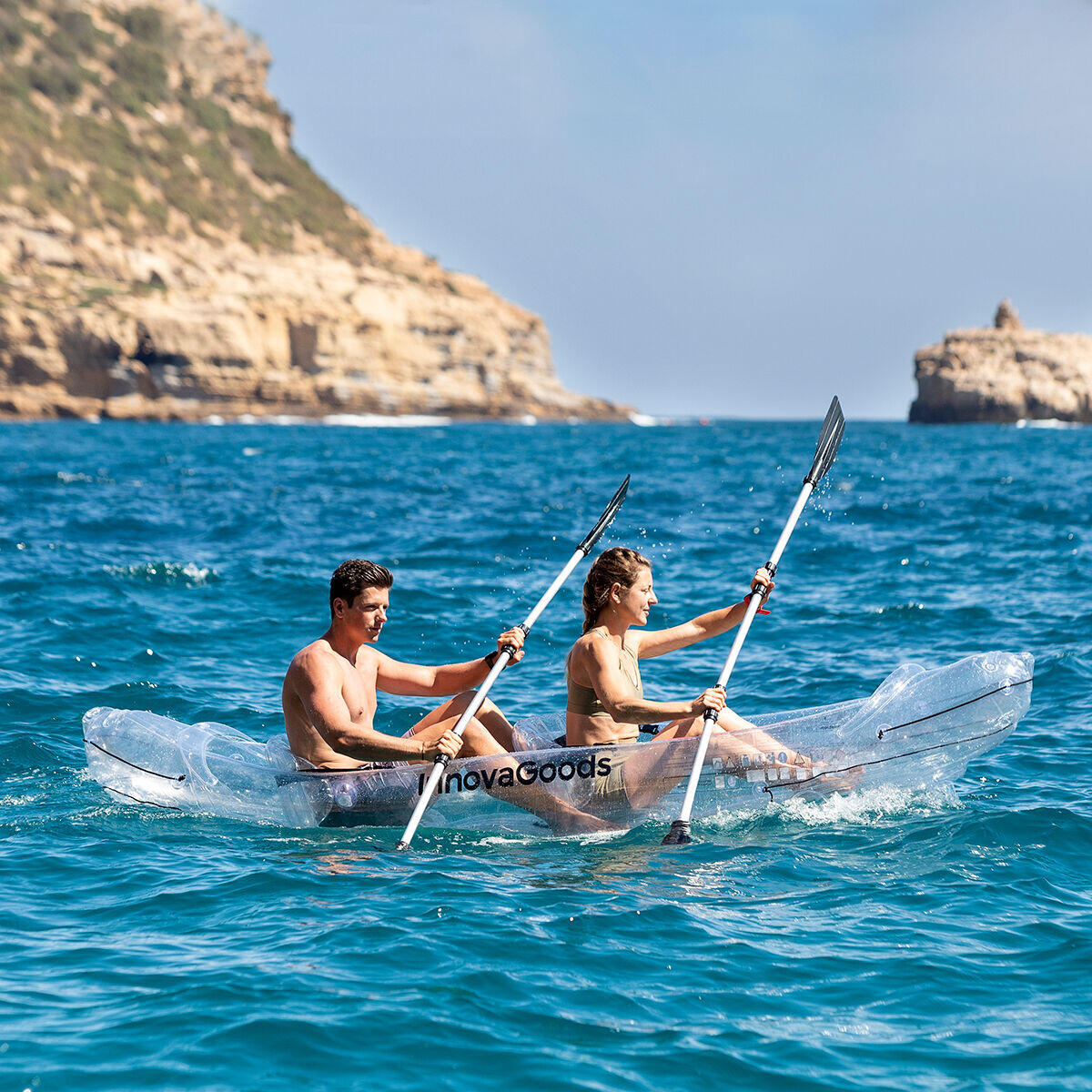 Kayak Transparente Hinchable con Accesorios – InnovaGoods | Visión 360º & Aventura Inolvidable 🌊