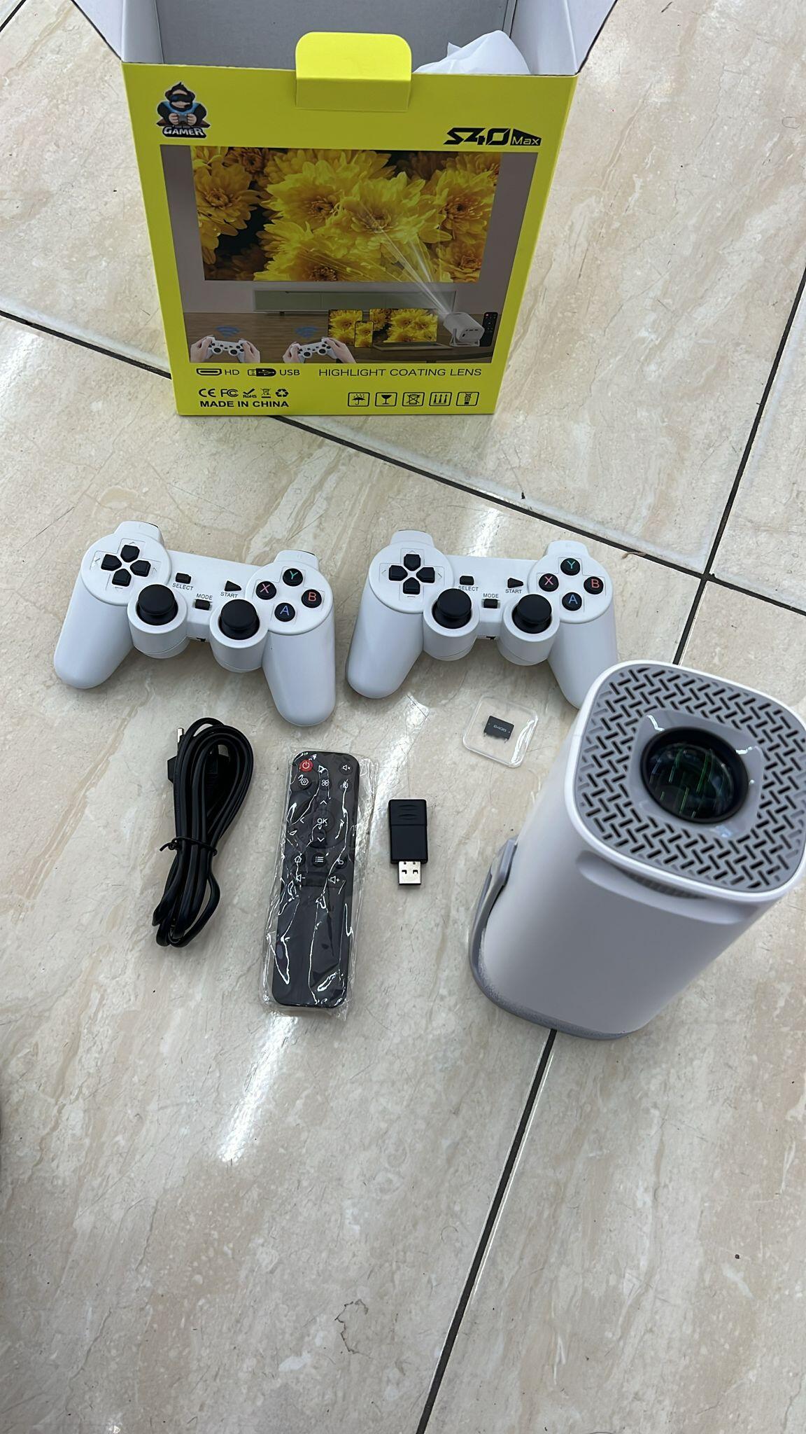 🎮 Proyector HD con videojuegos + 🎁 ¡2 Mandos Inalámbricos de REGALO!