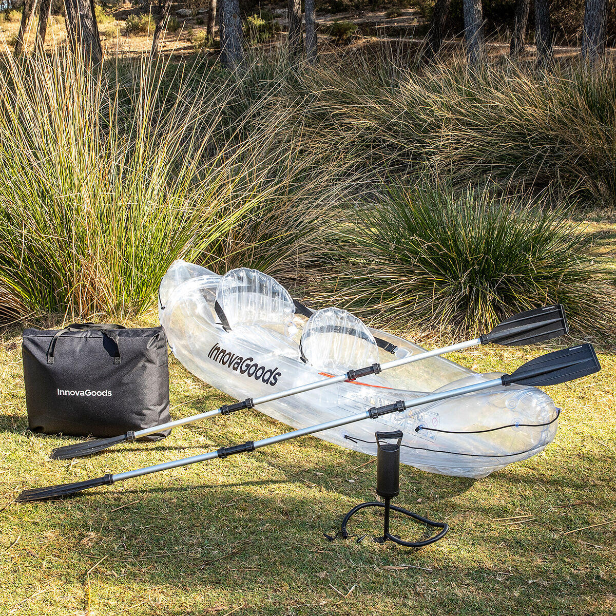 Kayak Transparente Hinchable con Accesorios – InnovaGoods | Visión 360º & Aventura Inolvidable 🌊