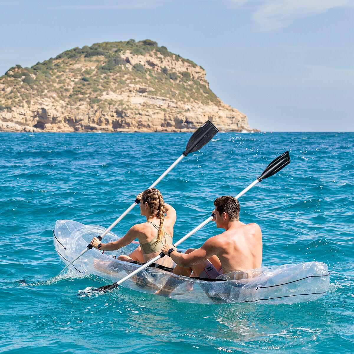 Kayak Transparente Hinchable con Accesorios – InnovaGoods | Visión 360º & Aventura Inolvidable 🌊