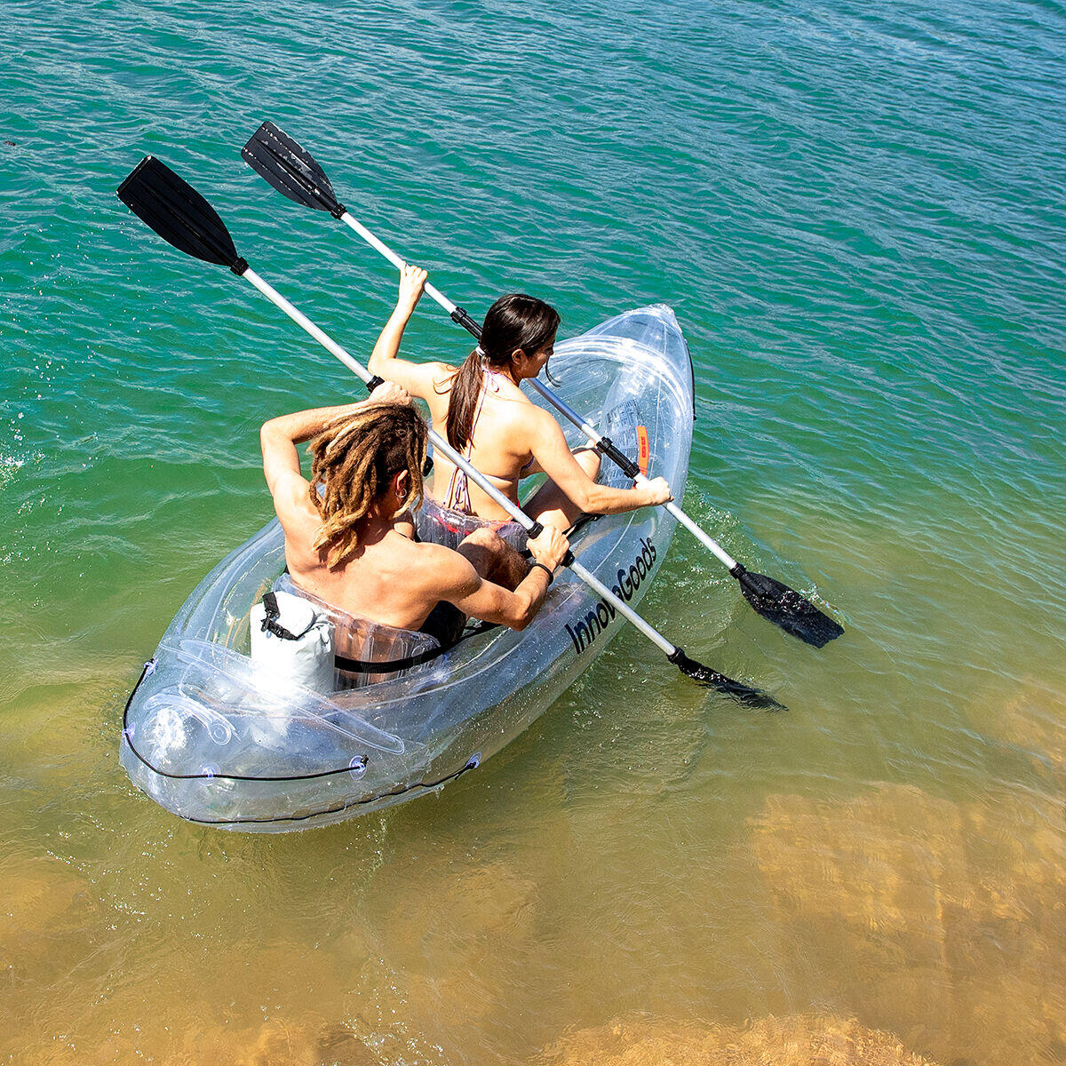 Kayak Transparente Hinchable con Accesorios – InnovaGoods | Visión 360º & Aventura Inolvidable 🌊