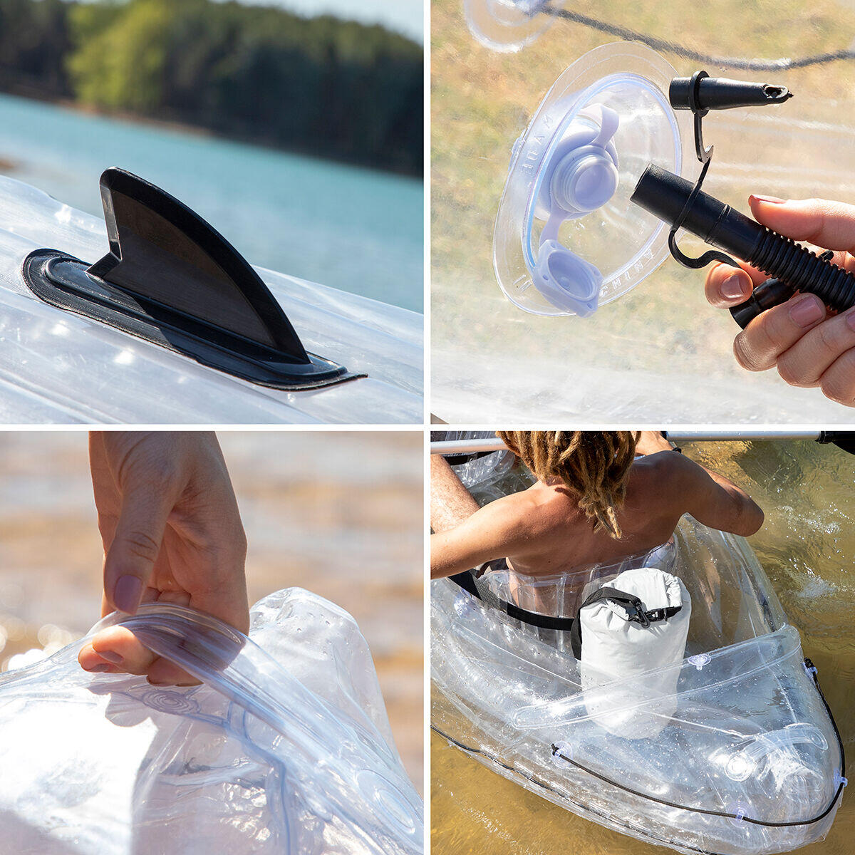 Kayak Transparente Hinchable con Accesorios – InnovaGoods | Visión 360º & Aventura Inolvidable 🌊