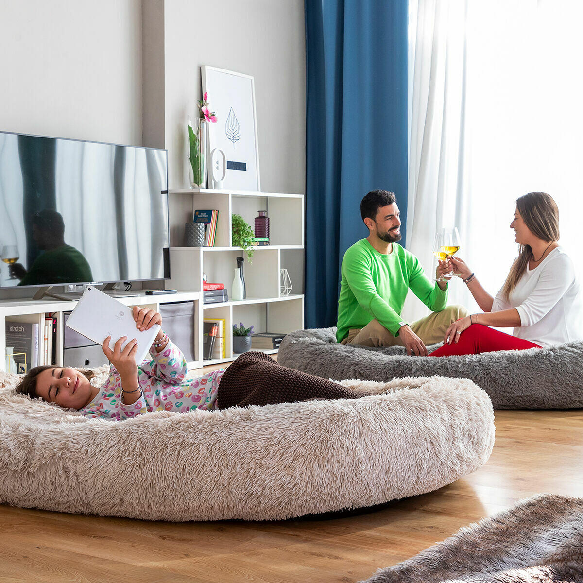 Cama de Perro para Humanos XXL – Human Dog Bed | InnovaGoods Grey | Máximo Relax Antiestrés