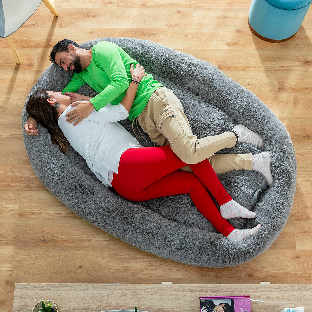 Cama de Perro para Humanos XXL – Human Dog Bed | InnovaGoods Grey | Máximo Relax Antiestrés