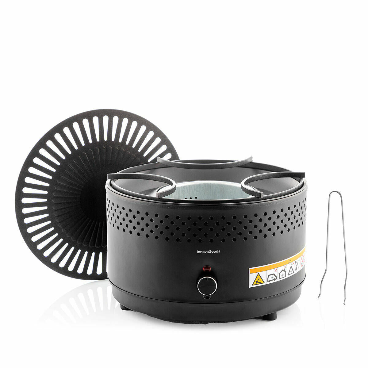 Barbacoa de Carbón Sin Humo Portátil CleanQ InnovaGoods + Bolsa y Pinzas GRATIS 🎁